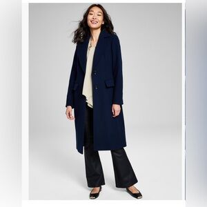 Michael Kors Women’s Single Breasted Wool Blend Coat